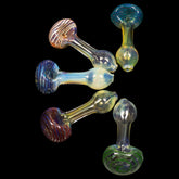 Spiral-Head Color Changing Glass Spoon Pipe
